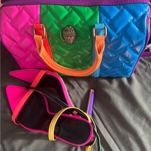 Kurt Geiger Multicolor Quilted Satchel